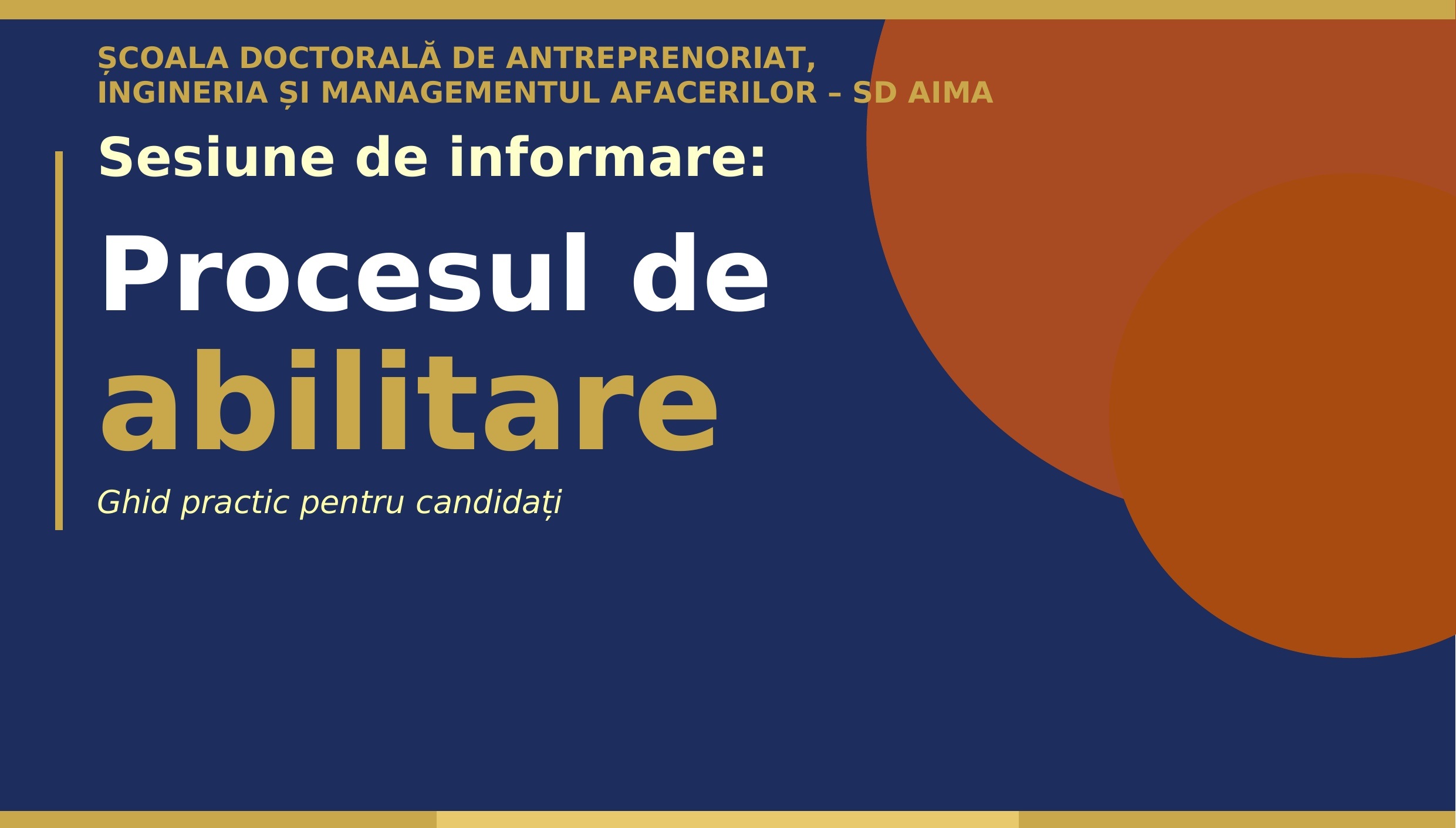Sesiune de informare privind procesul de abilitare